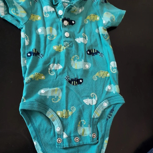 Carter's Baby Boy 2-Piece Chameleon Bodysuit Pant Set in Size 12M - Picture 3 of 6